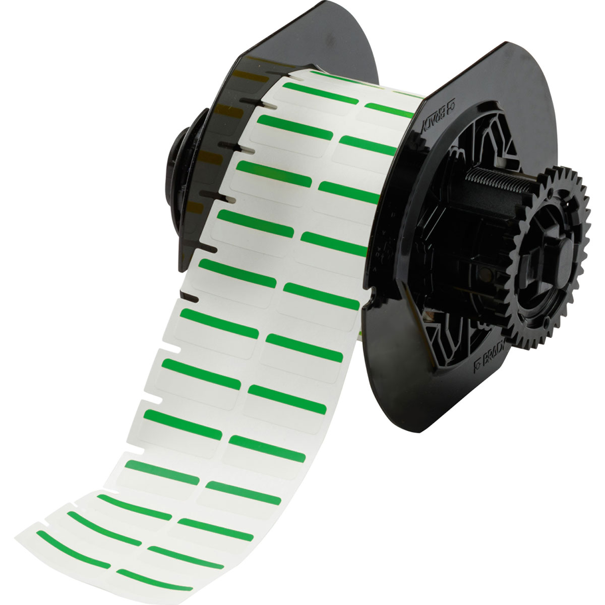 B33-152-494-GN Lbl Polyester 0.375inx1in GN/WT 1500/RL