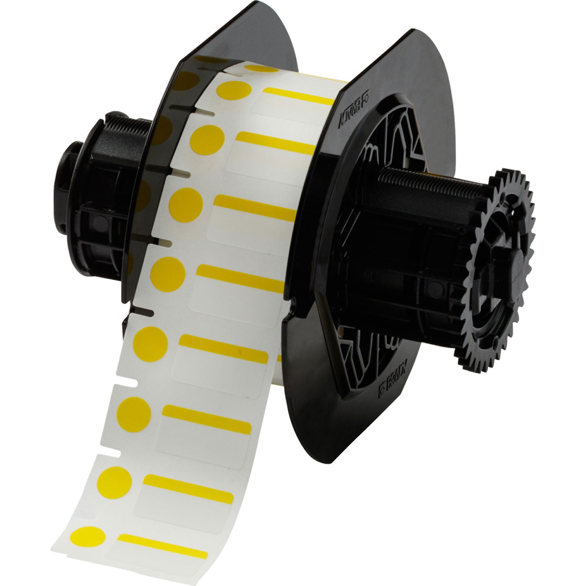 B33-250-494-YL Lbl Polyester 1inx0.375Dia YL/WT 1500/RL