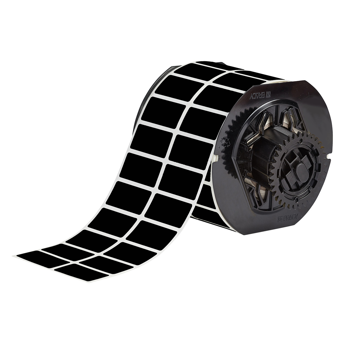 B33-6-8591-BK Lbl Polyester 0.75in x 1.5in BK 3500/RL