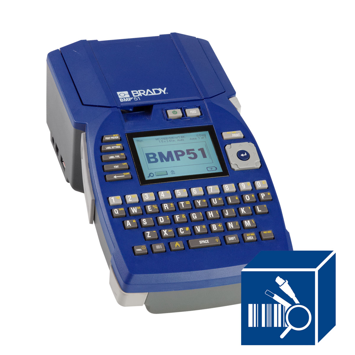 and BMP53 Label Makers and BMP53 Label Makers Translucent Tape 1 Height.375 Width BMP51 Brady Self-Laminating Vinyl Label Tape M-48-427 Black on White M-48-427 1 Height.375 Width Compatible with BMP41 