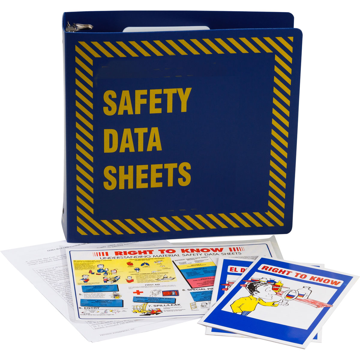 BR363B PRINZING 3 INCH BLUE MSDS BINDER PACKAGE