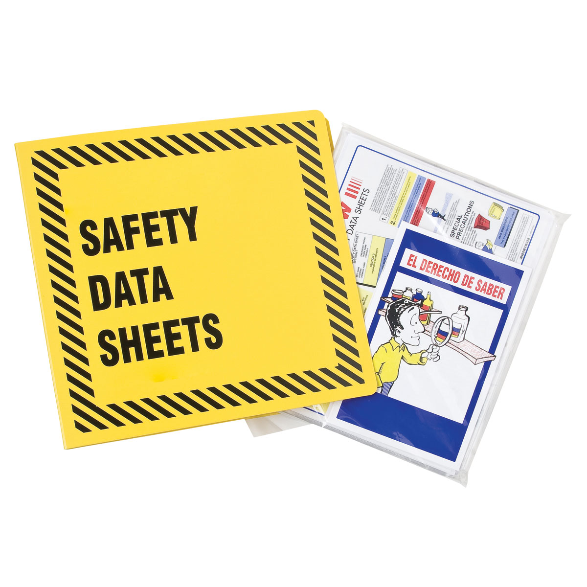 BR363Y 3 INCH YEL MSDS BINDER W/INSERT
