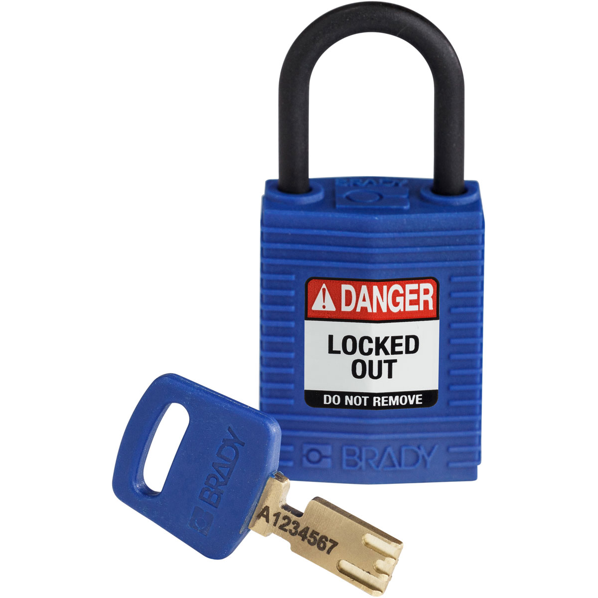 CPT-BLU-25PL-KD Comp Nylon Padlock 1" Plst Shkl KD BU