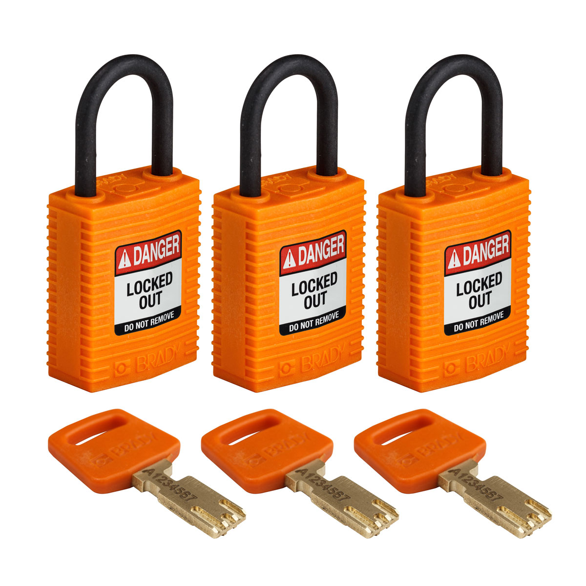 CPT-ORG-25PL-KA3PK Comp Lock Nyln 1" Plastic Shkl KA OR 3PK