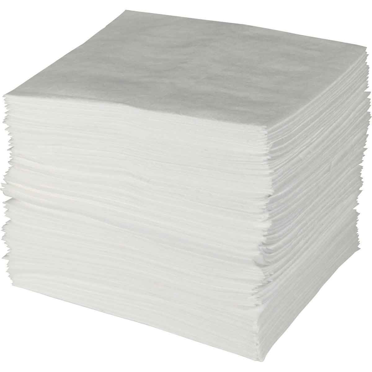 50 SORBENT PADS ESP UNIVERSAL HEAVY WEIGHT LAMINATED ABSORBENT PAD OIL/WATTER 