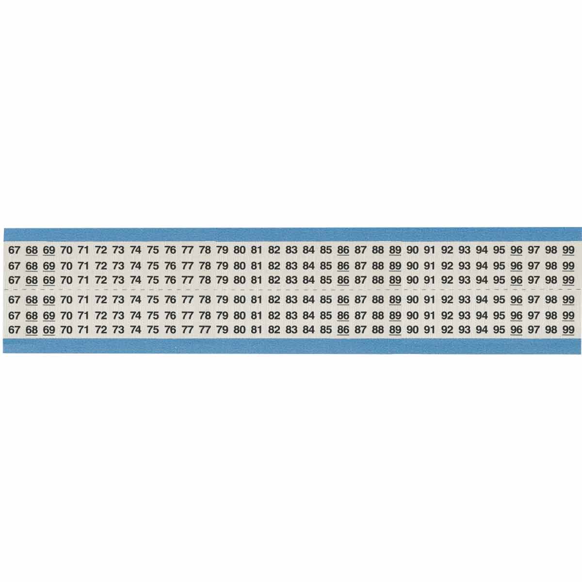 HH-67-99-SC-PK Wire Marker 0.75in H x 0.27in W, 67 to 99