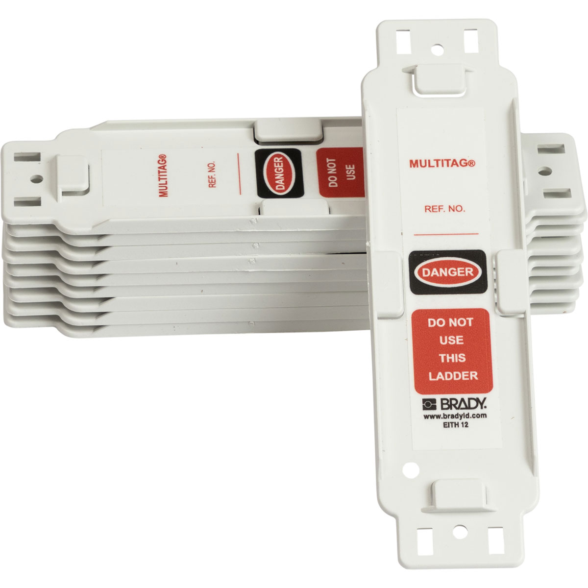 LAD-EITH12 LADDERTAG HOLDER 2 1/4X8 1/4 WHT PLASTIC