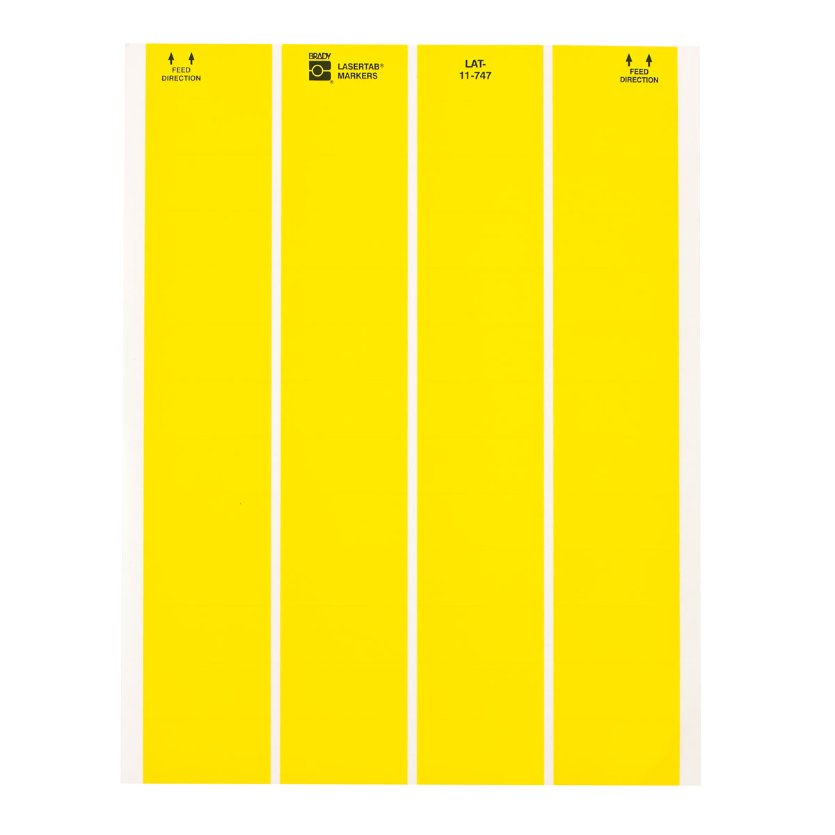 LAT-11-747-5-YL Lbls 0.375 in H x 1.875 in W YL 50/PK
