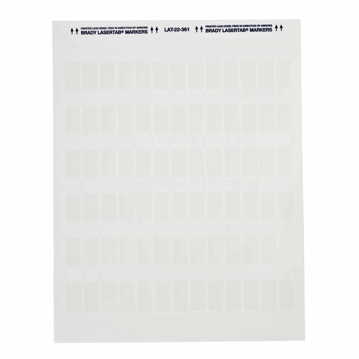 LAT-22-361-5 Lbls 1.5 in H x 0.5 in W WT, CL 65/PK