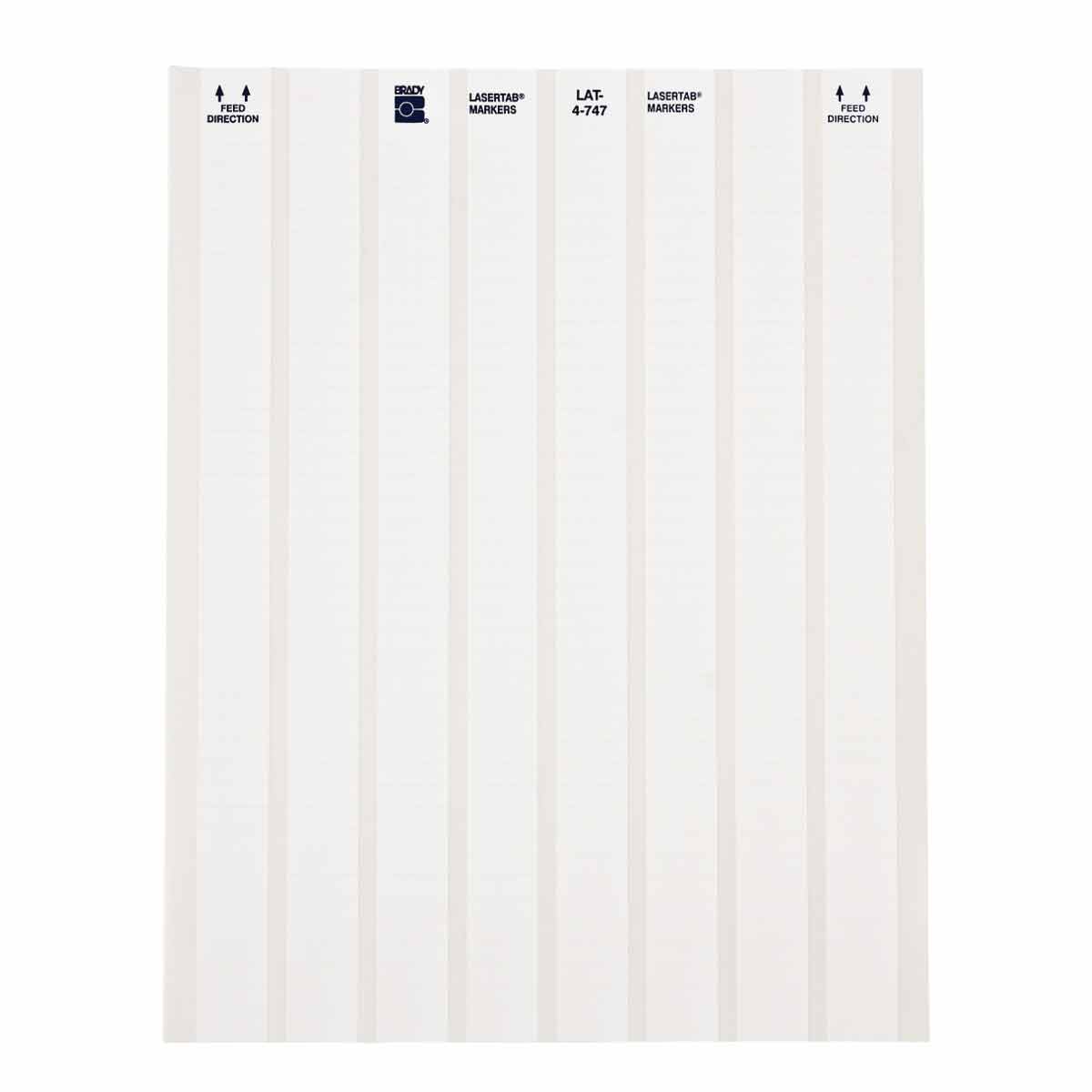 LAT-4-747-10 Lbl Blanks 0.25 in H x 0.8 in W WT 33/PK