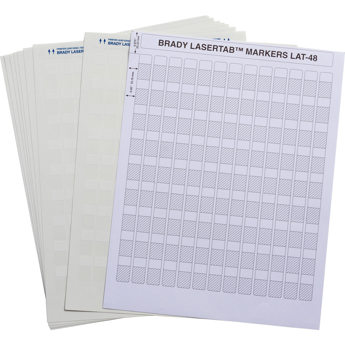 LaserTab Series Self-Laminating Polyester Labels - Brady Part: LAT-48 ...