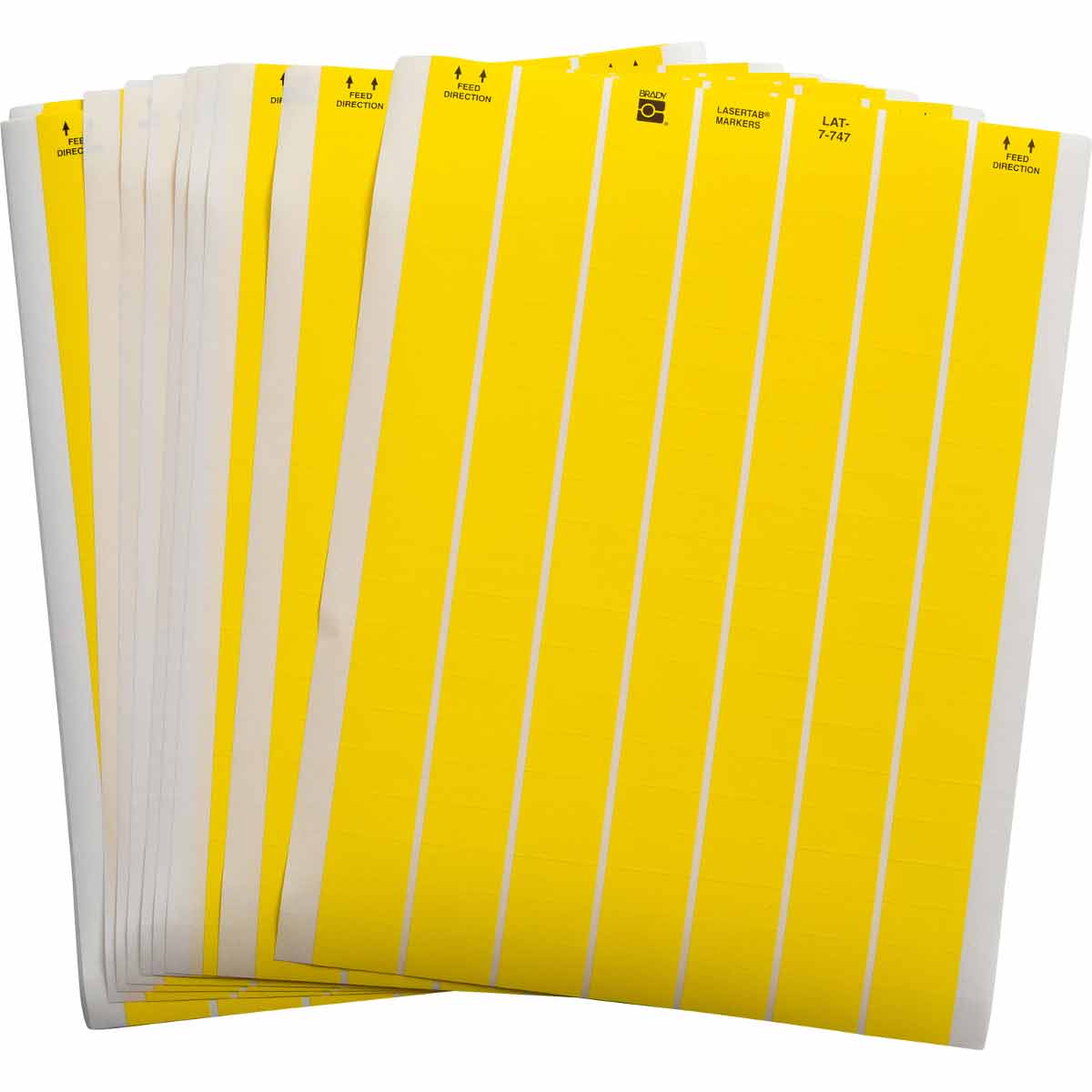 LAT-7-747-10-YL Lbls 0.5 in H x 1 in W YL 76/PK