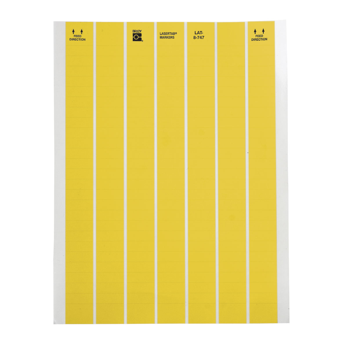 LAT-8-747-10-YL Lbls 0.375 in H x 1 in W YL 66/PK
