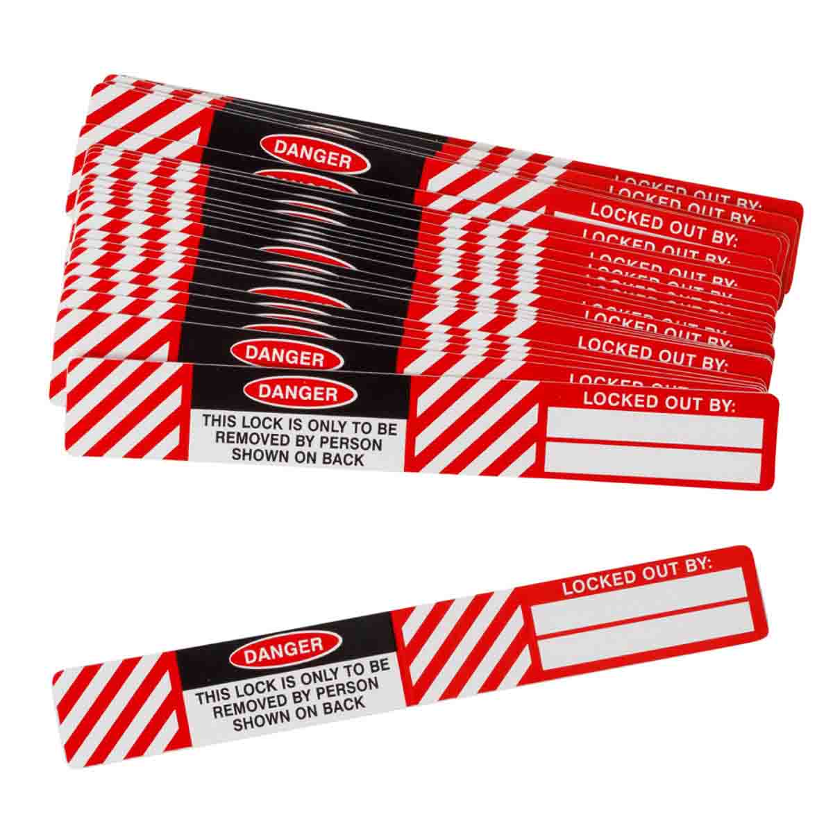 LID-3 PRINZING LOCKOUT LABELS 25/PK