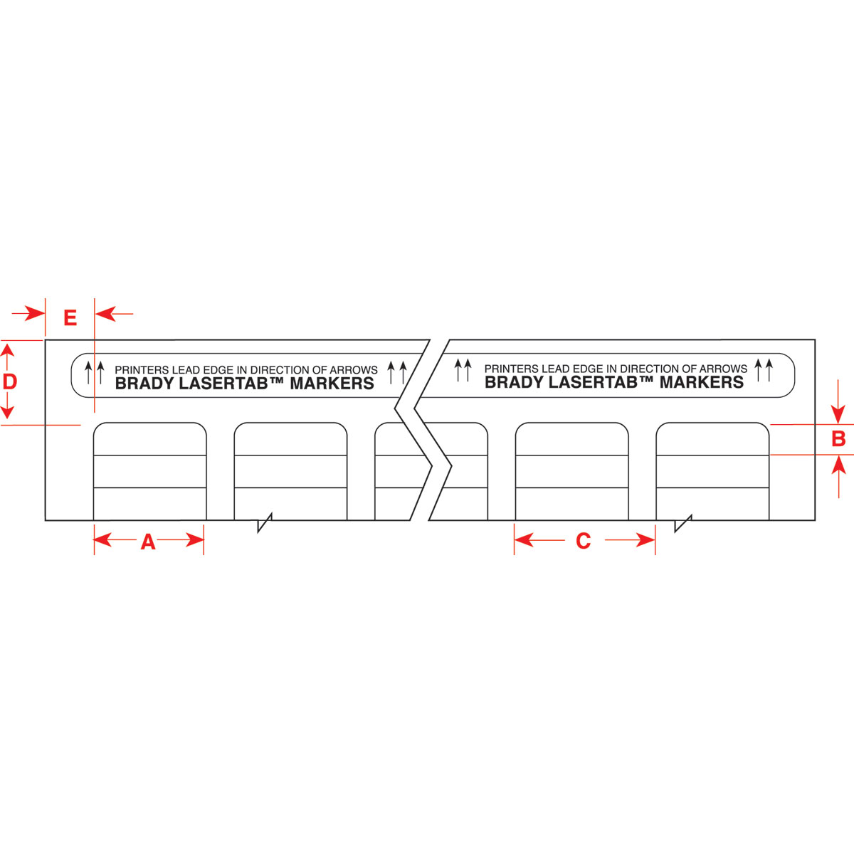 LAT-12-652-2.5 Lbls 0.375 in H x 3 in W AM 50/PK