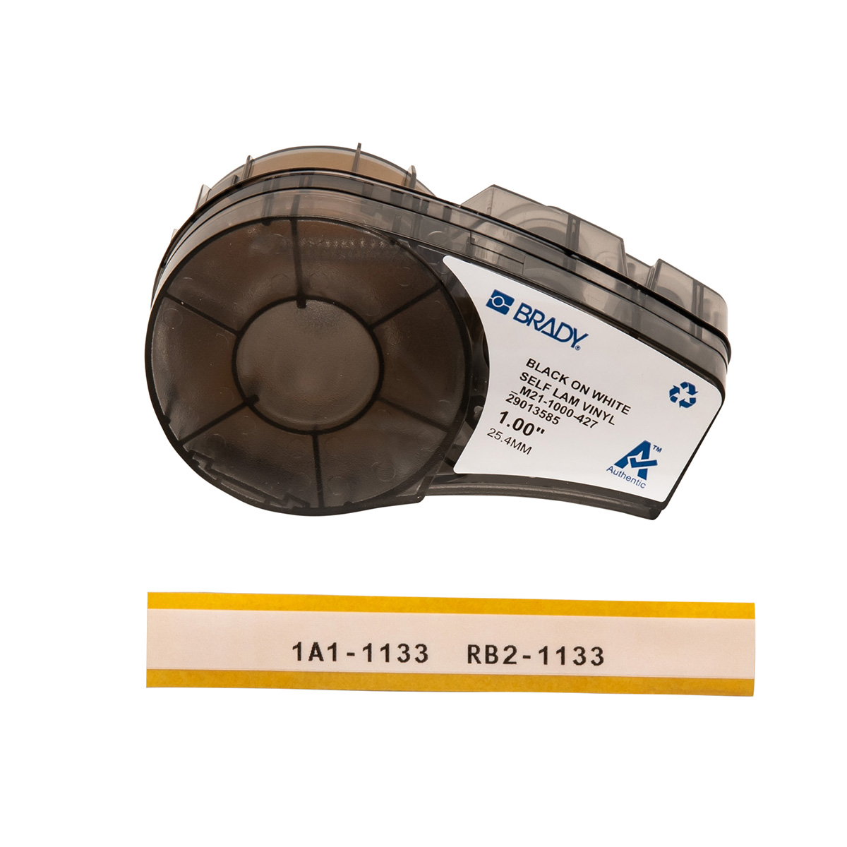 thumbnail image 2 of M21-1000-427 BRADY, Label Printer Tape, Self-Laminating, Black On White, 4.27 M X 25.4 Mm | Electronics 2 of 11