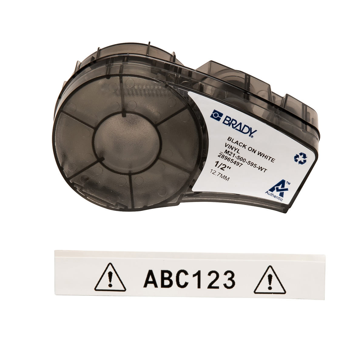 3PK Compatible for BRADY M21-500-595-WT Label Cartridge,Black/White,1/2 In W 