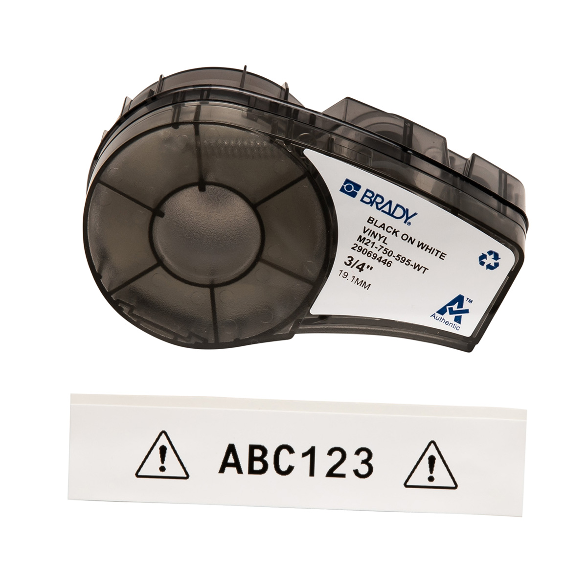 W 3PK Compatible for BRADY M21-750-595-WT Label Cartridge,Black/White,3/4 In 