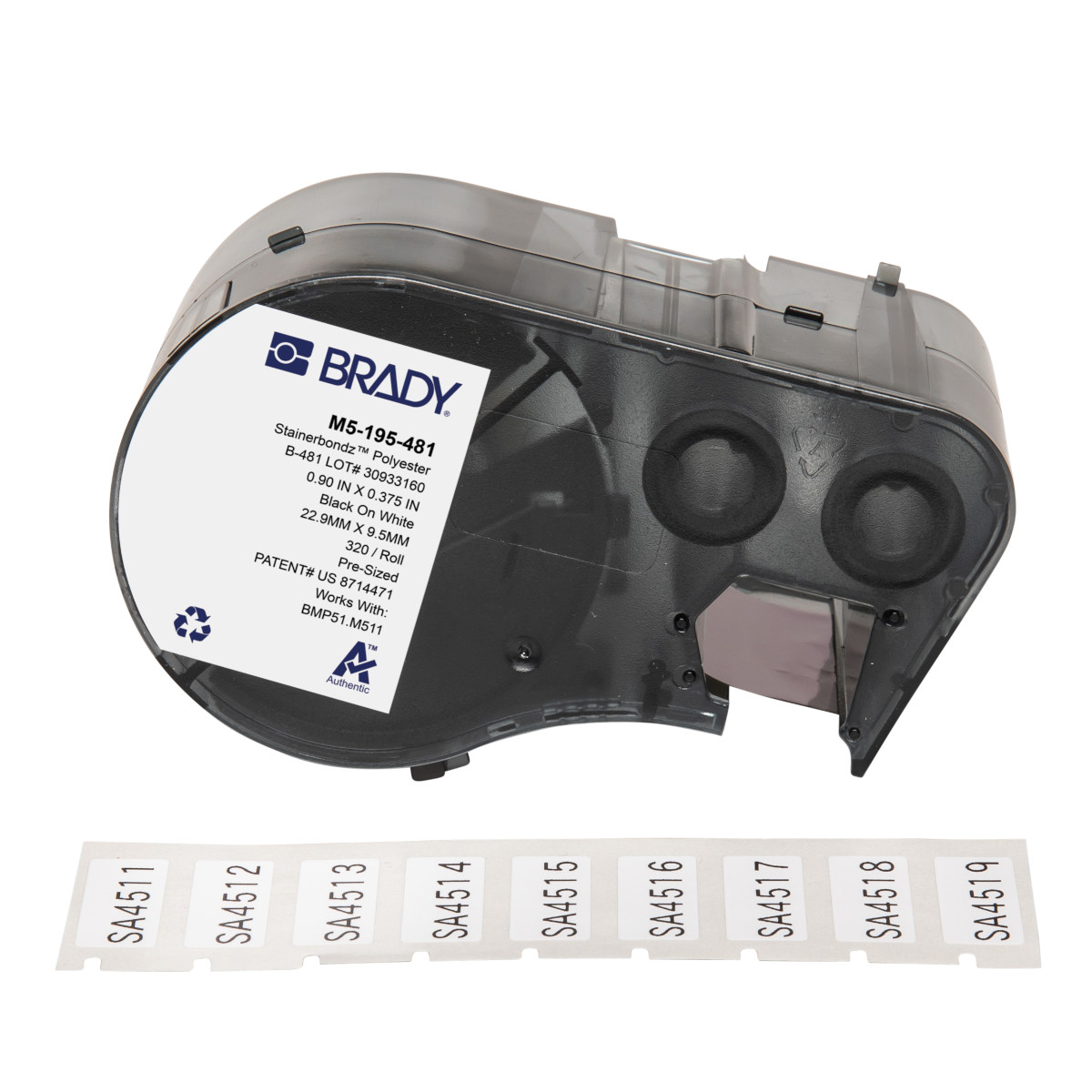 1.05 x 0.25 Brady Tissue Cassette Laboratory Label (Roll) - THT