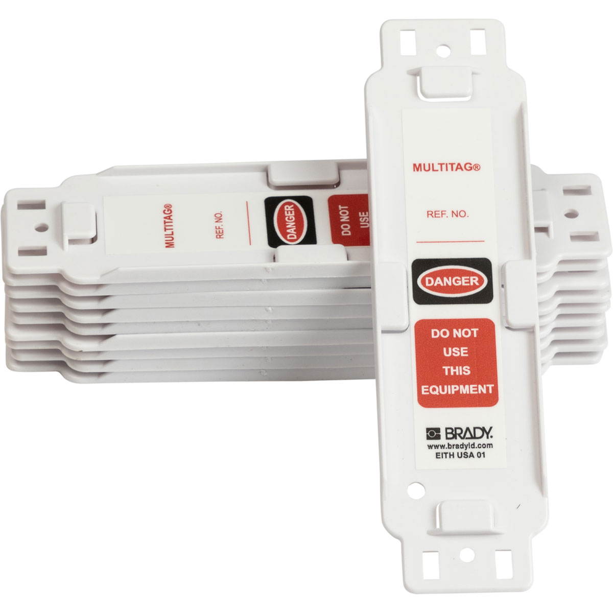 MUL-EITHUSA01 MULTITAG HOLDER 2 1/4X8 1/4 WHT PLASTIC