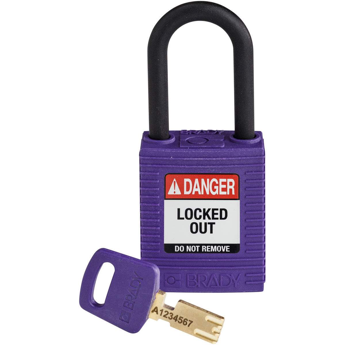 NYL-PRP-38PL-KD Nylon Padlock 1.5" Plastic Shackle KD PL