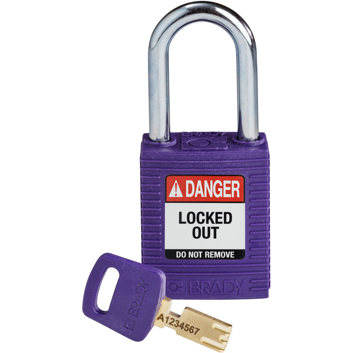 NYL-PRP-38ST-KD Nylon Padlock 1.5" Steel Shackle KD PL
