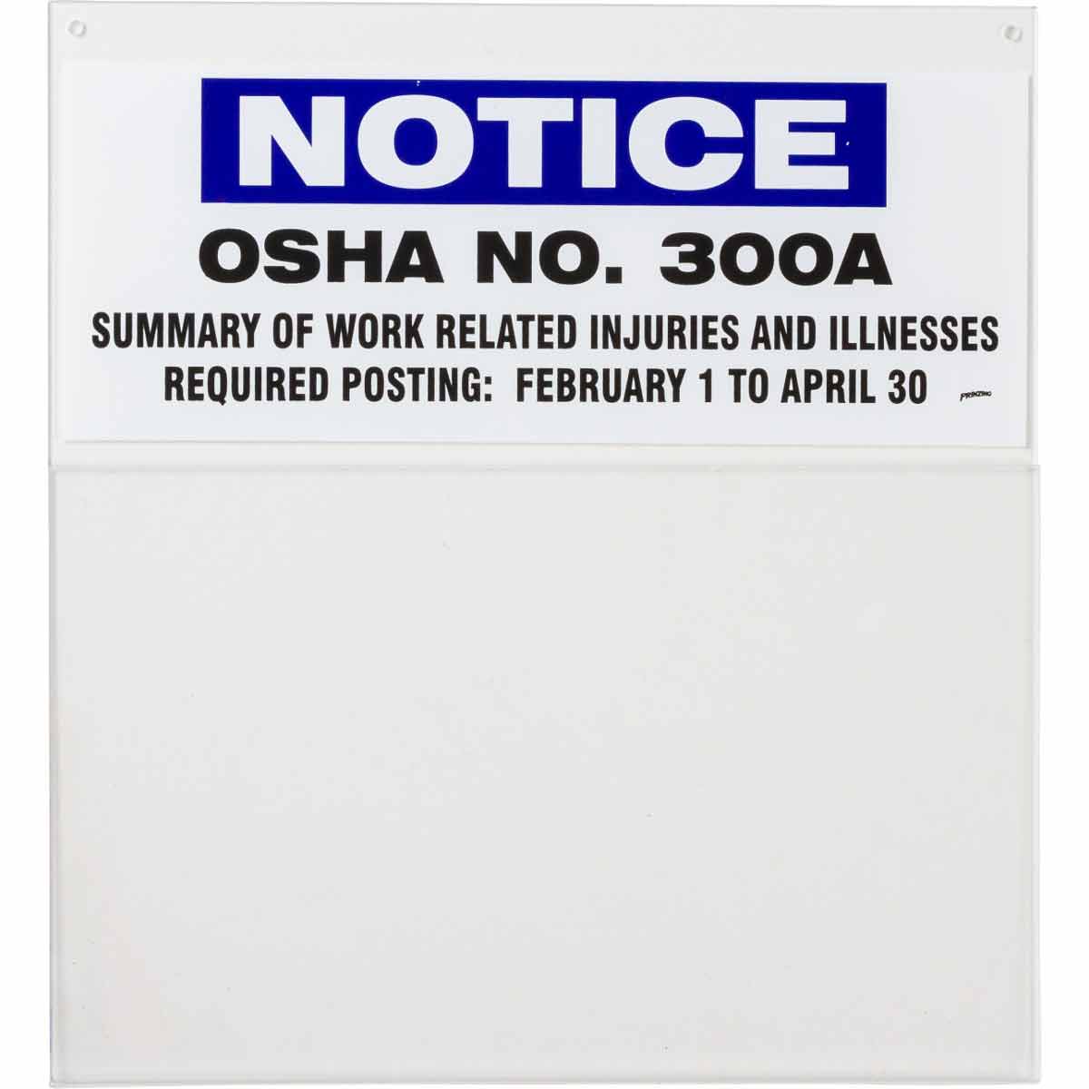 OR3000 PRINZING OSHA 300 POSTING BOARD