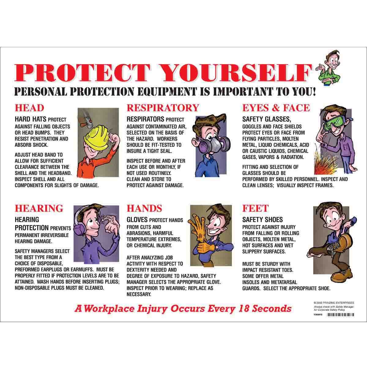 PRINZING® Employee Personal Protection (PPE) Poster - Laminated Paper. Brand Name: Brady®. Sub Brand: PRINZING®. Type: Poster. Alternate Catalog Number: 45852.