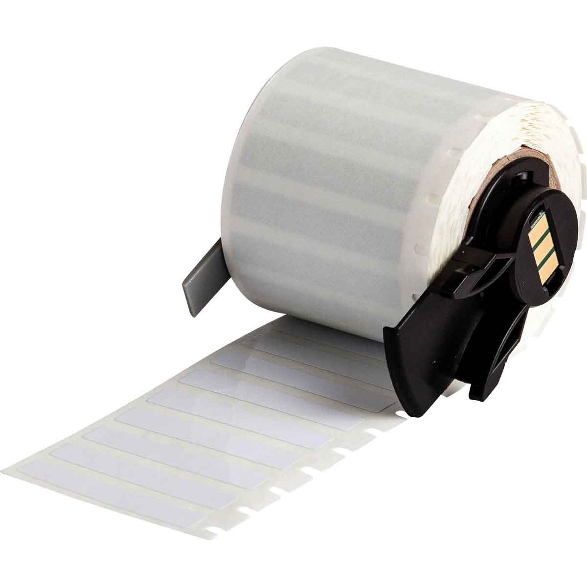 Brady PTL-21-498 TLS 2200 And TLS PC Link 2.5 Height White Color Label 1 Width B-498 Repositionable Vinyl Cloth 100 Per Roll