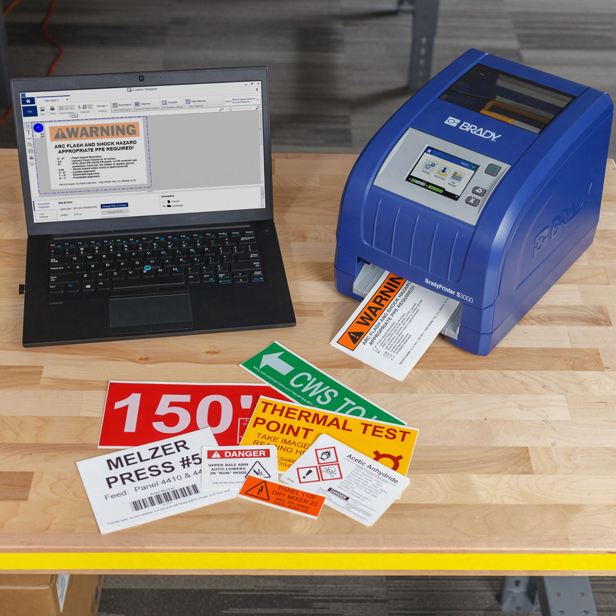 BradyPrinter S3000 Sign and Label Printer Brady Part S3000 Brady