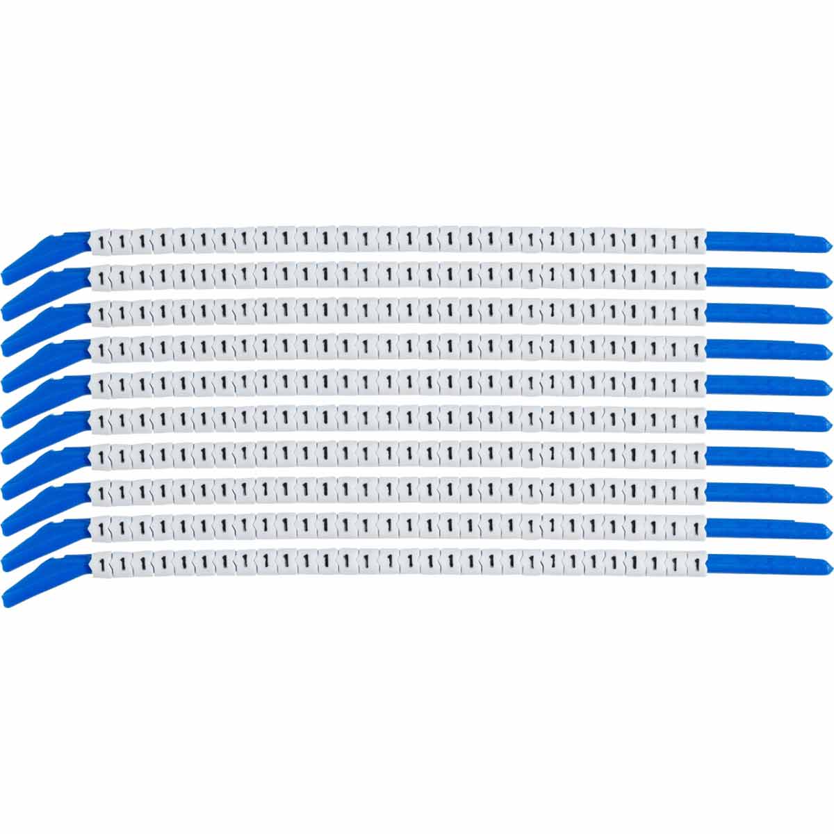 SCN03-1 Black on White Wire Marker Clip Sleeves 50 Clips Brady 