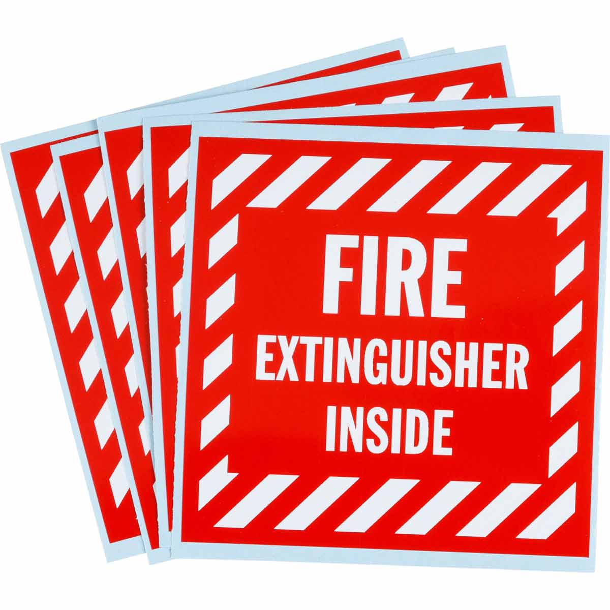 SV088E B946,4X4, WHT/RED,FIRE EXTINGUISHER,5/PK
