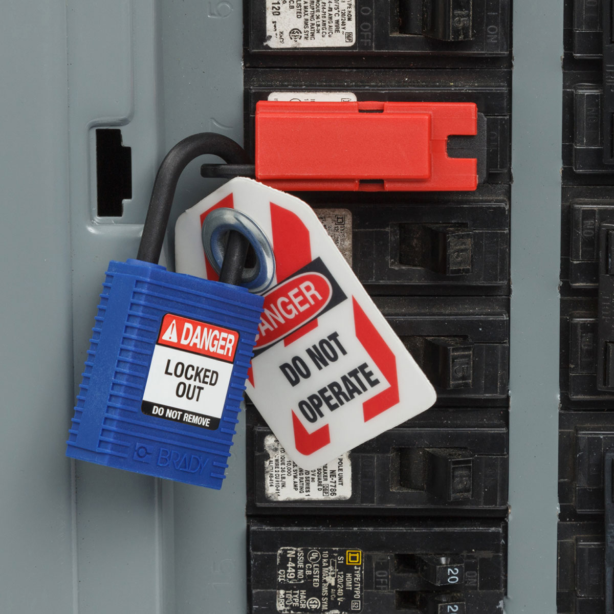 SafeKey Compact Nylon Lockout Padlocks - Brady Part: CPT-BLU-25PL-KD6PK ...