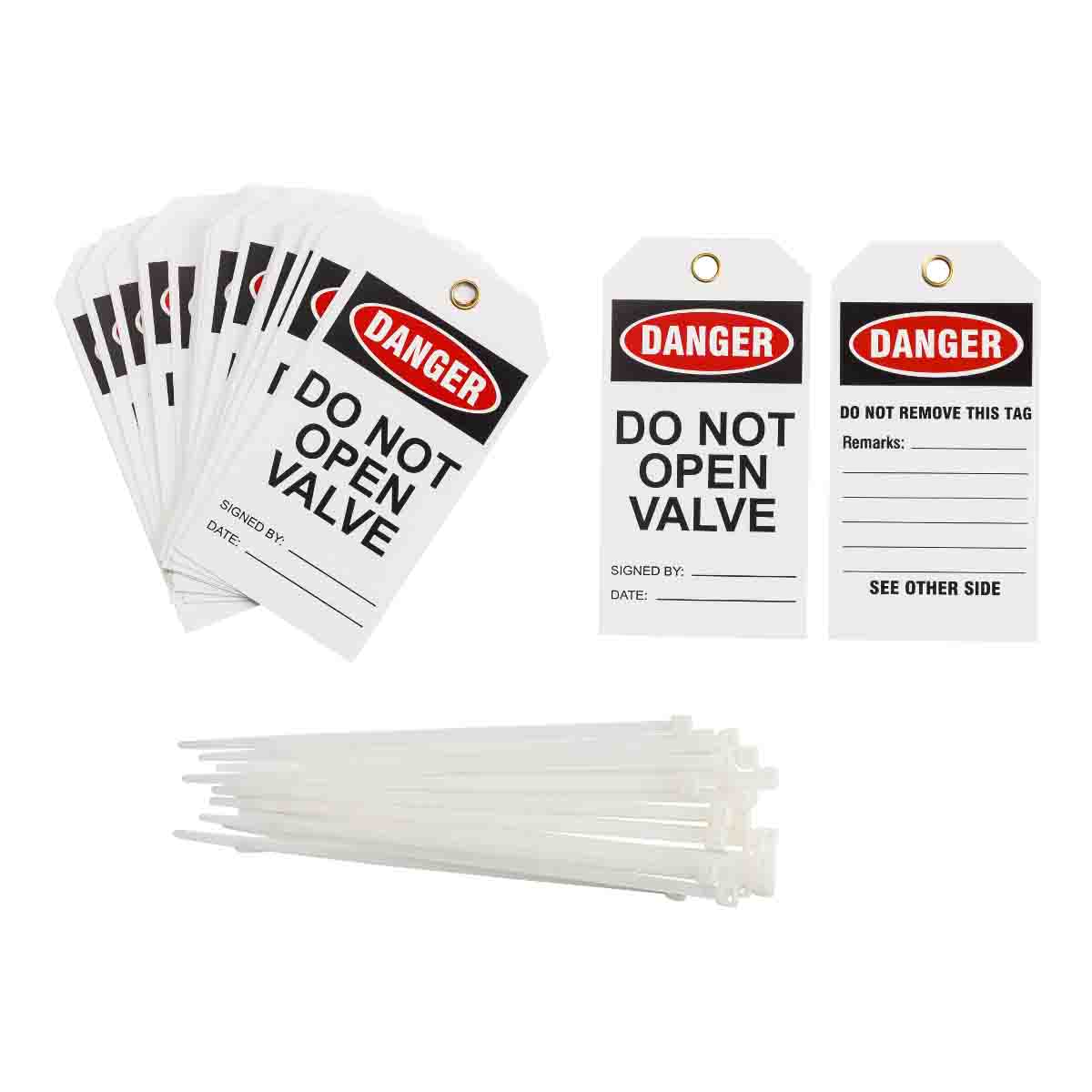 TG017E TAG DANGER DO NOT OPEN VALVE 25PK