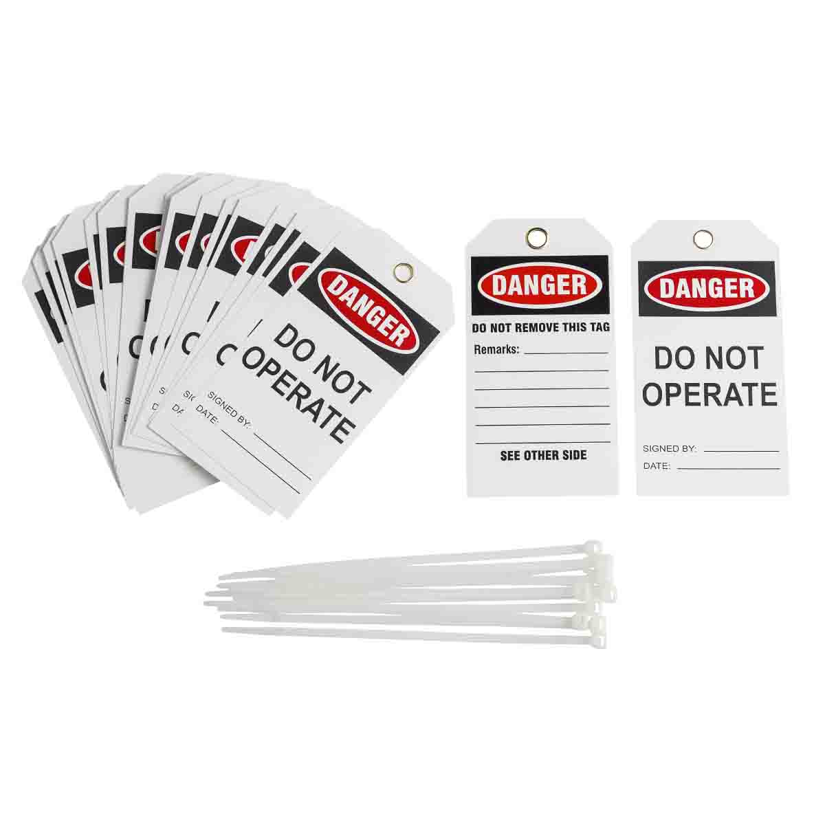 TG035E TAG DANGER DO NOT OPERATE POLYESTER 25PK