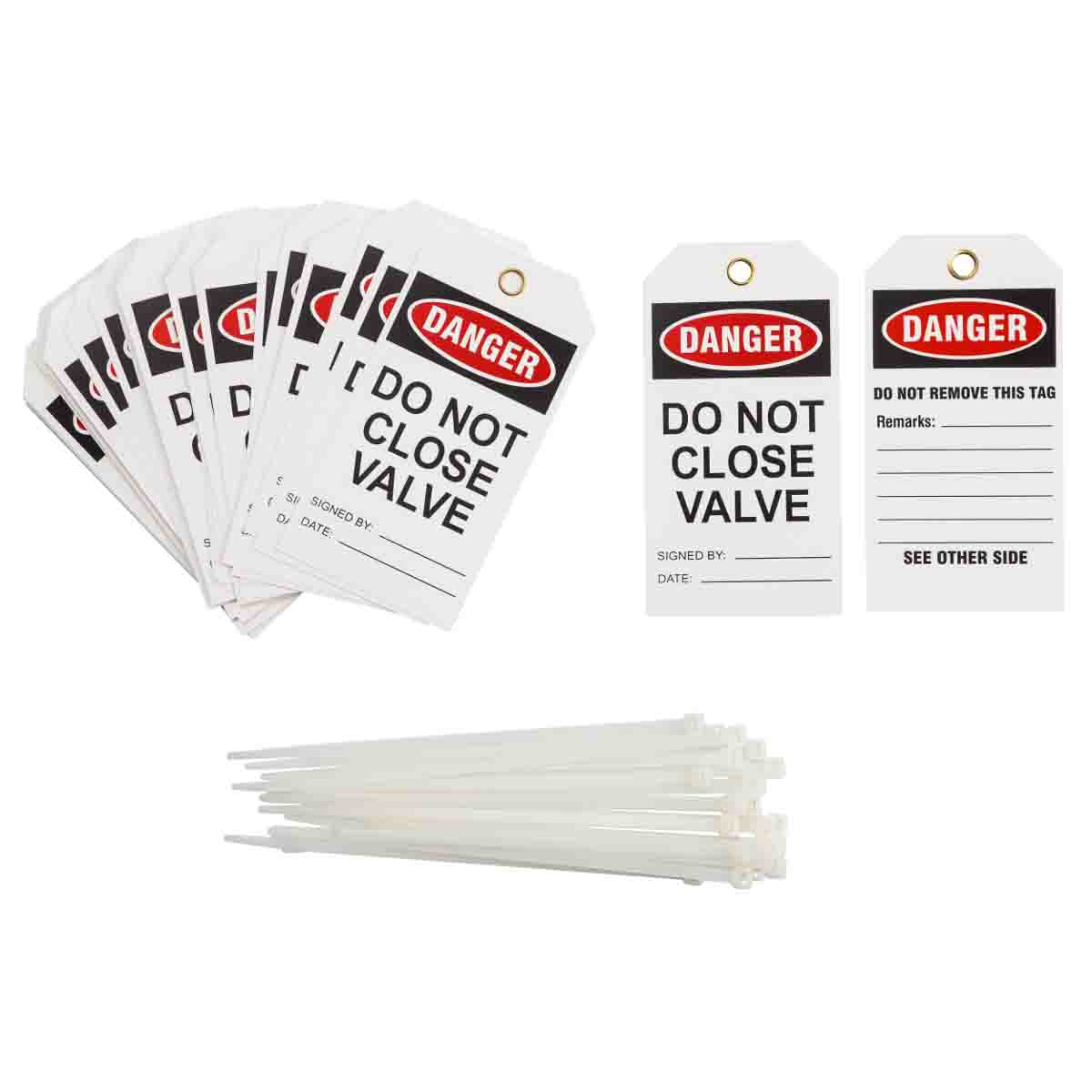 TG047E TAG DANGER DO NOT CLOSE VALVE 25PK