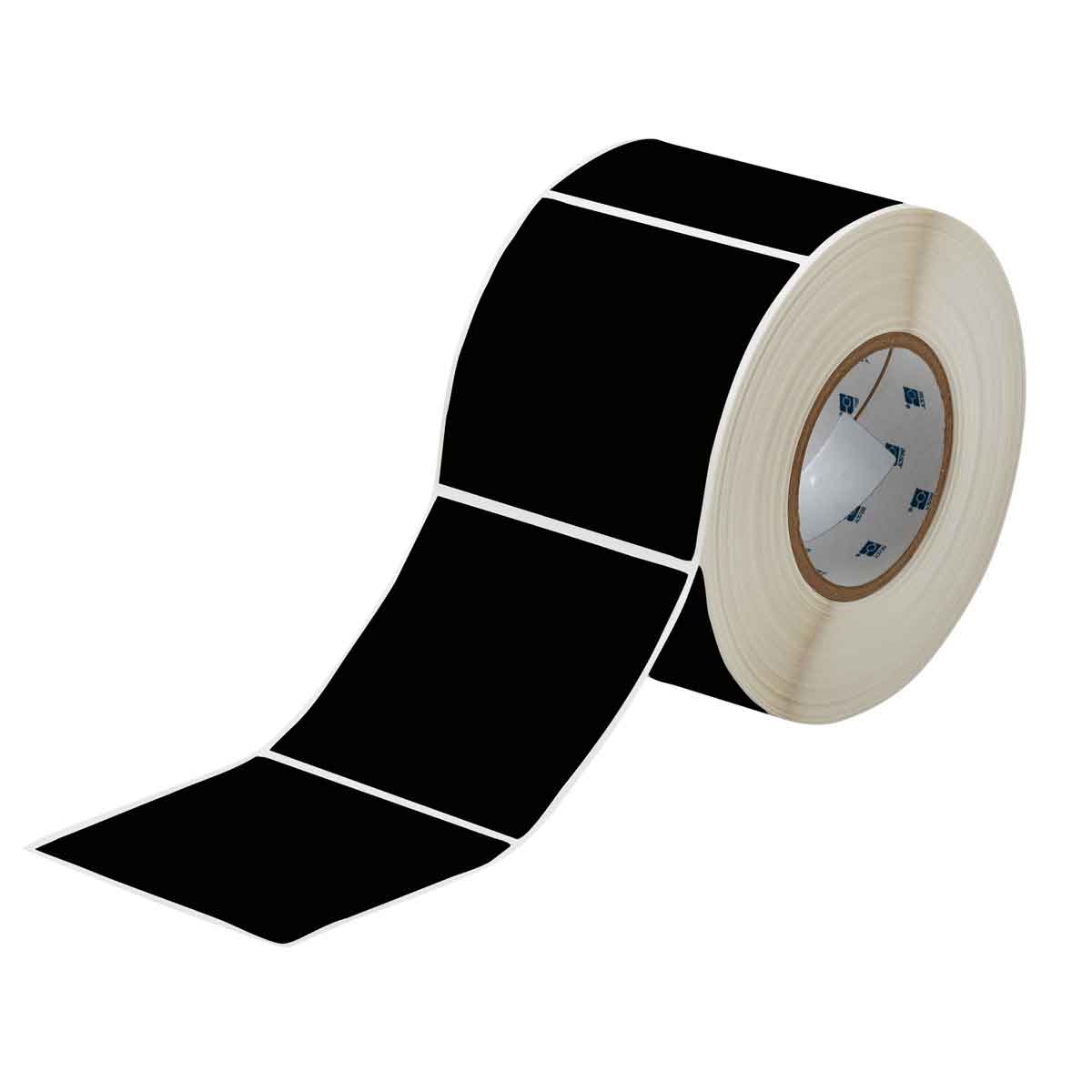 THT-161-8591-1-BK Label Polyester 4in x 4in BK 1000/RL
