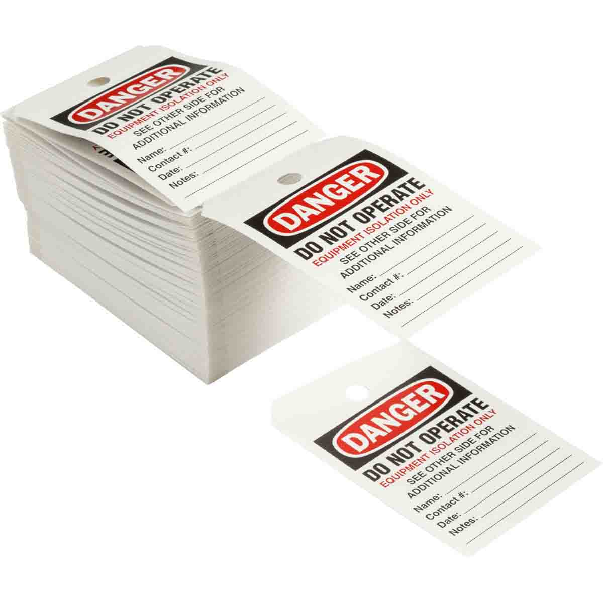 THT-283-851-FRMT1 Danger Tag 6 in H x 3.875 in W 250/RL