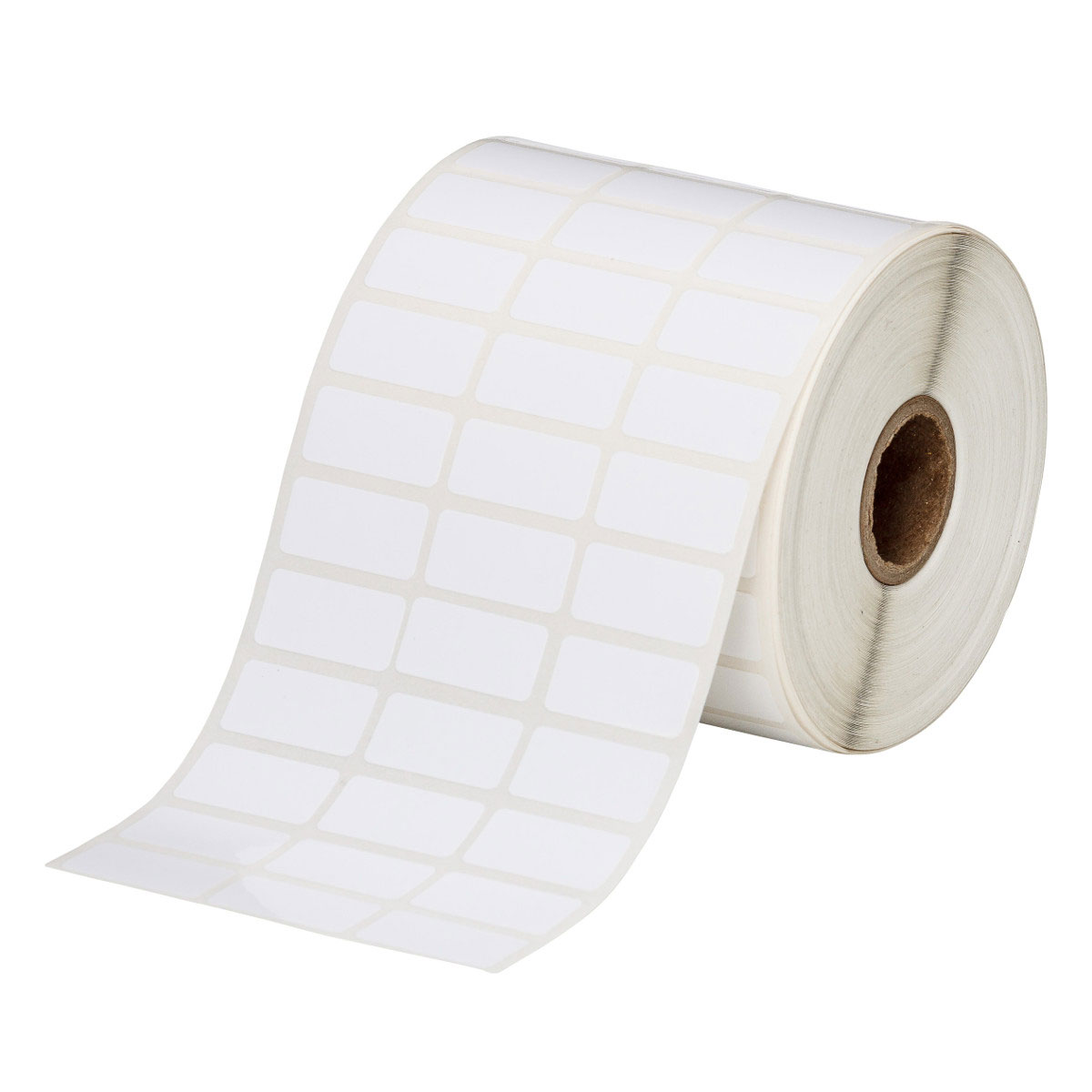 1 Small Core White Polyester High Adhesion Asset Tracking and Rating Plate  Labels