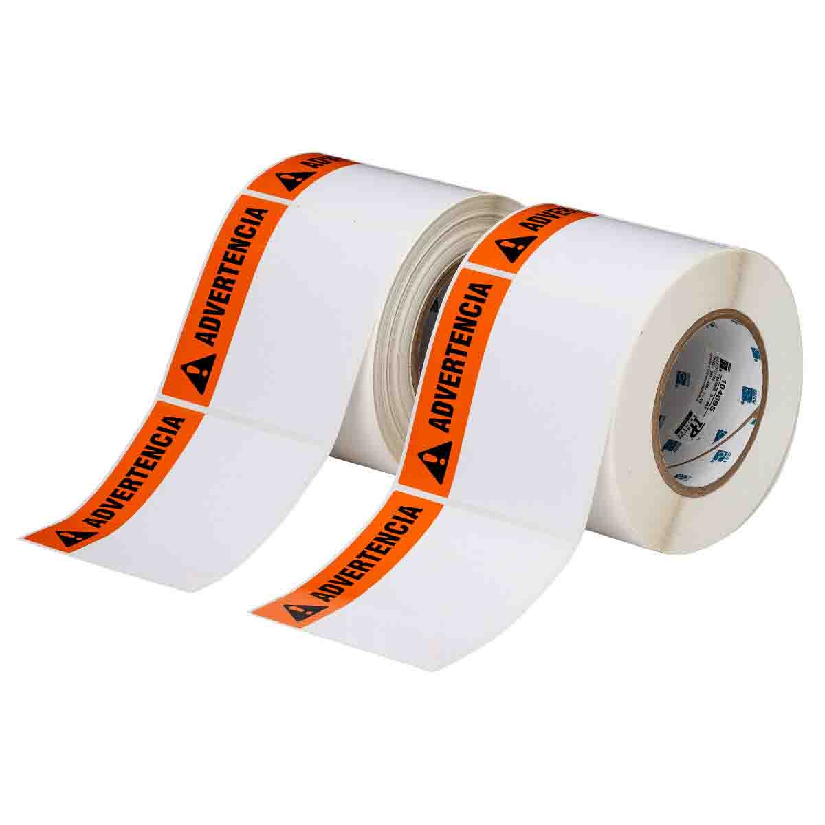THTEL-161-483-1-AV Lbl ADVERTENCIA Polyester 4in x 4in 2/PK