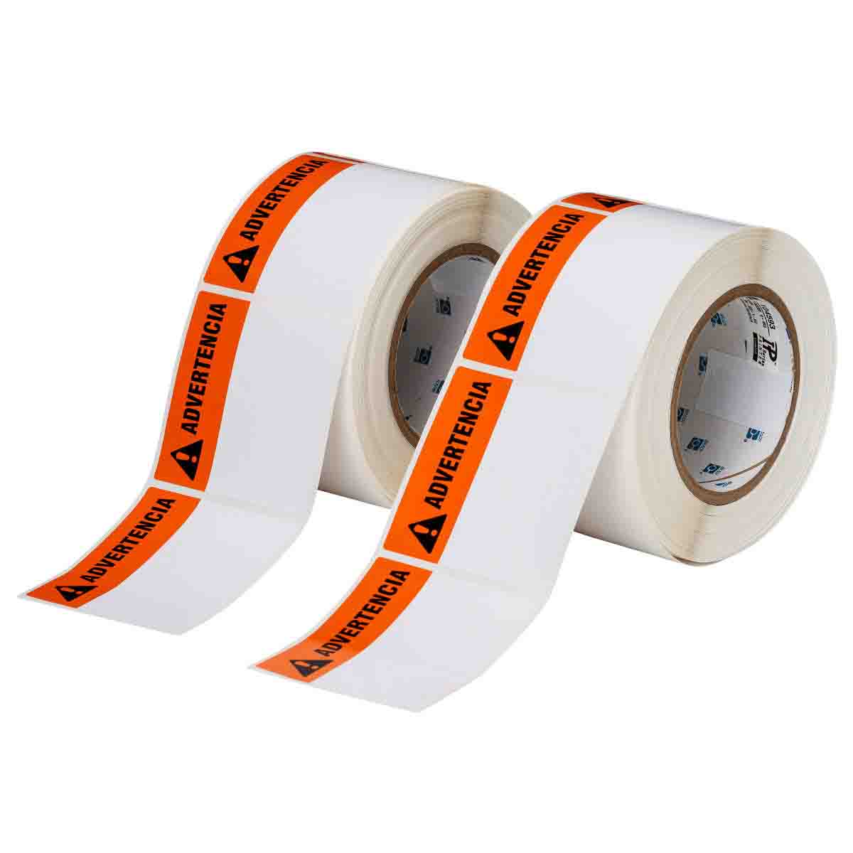 THTEL-184-483-1-AV Lbl ADVERTENCIA Polyester 3in x 3in 2/PK