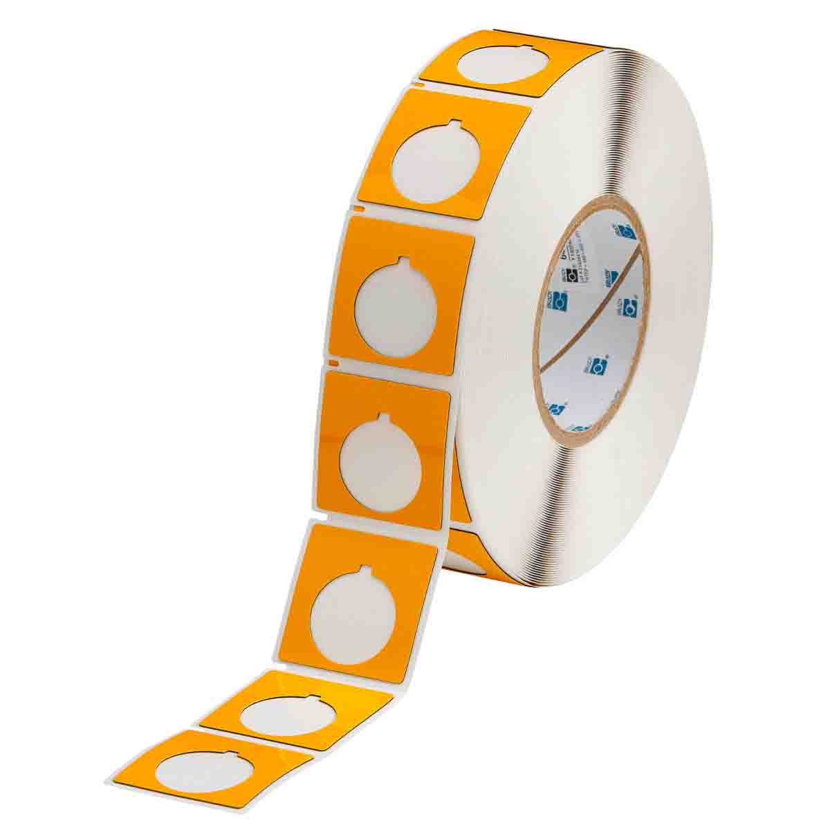 THTEP-169-593-.5YL Label Polyester 1.8in x 1.8in YL 500/RL