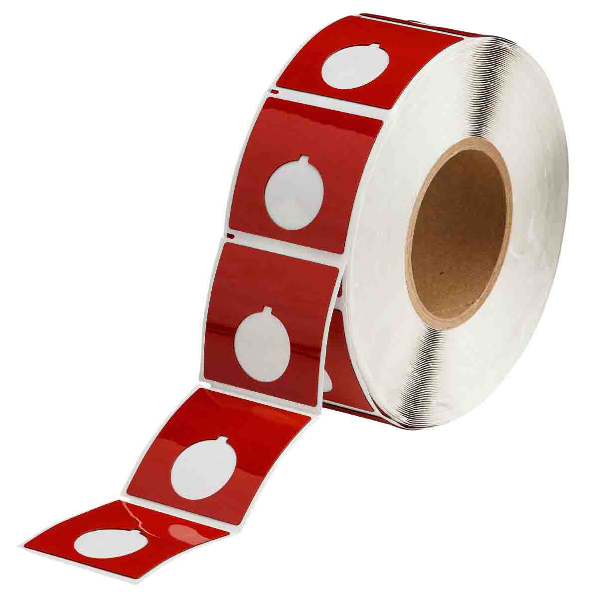 THTEP-170-593-.5RD Label Polyester 2.4in x 2.4in RD 500/RL