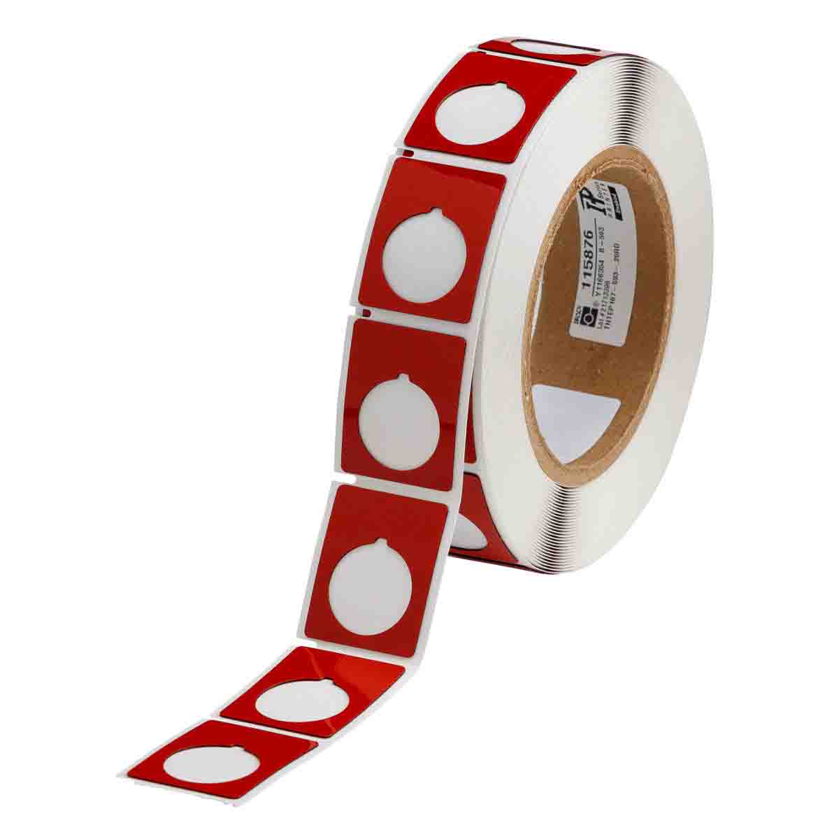 THTEP167-593-.25RD Label Polyester 1.5in x 1.2in RD 250/RL