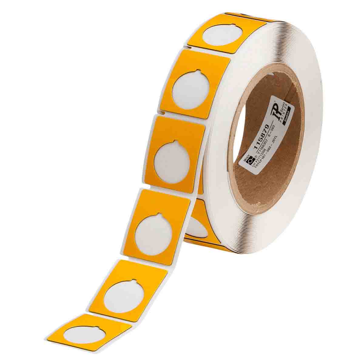 THTEP167-593-.25YL Label Polyester 1.5in x 1.2in YL 250/RL