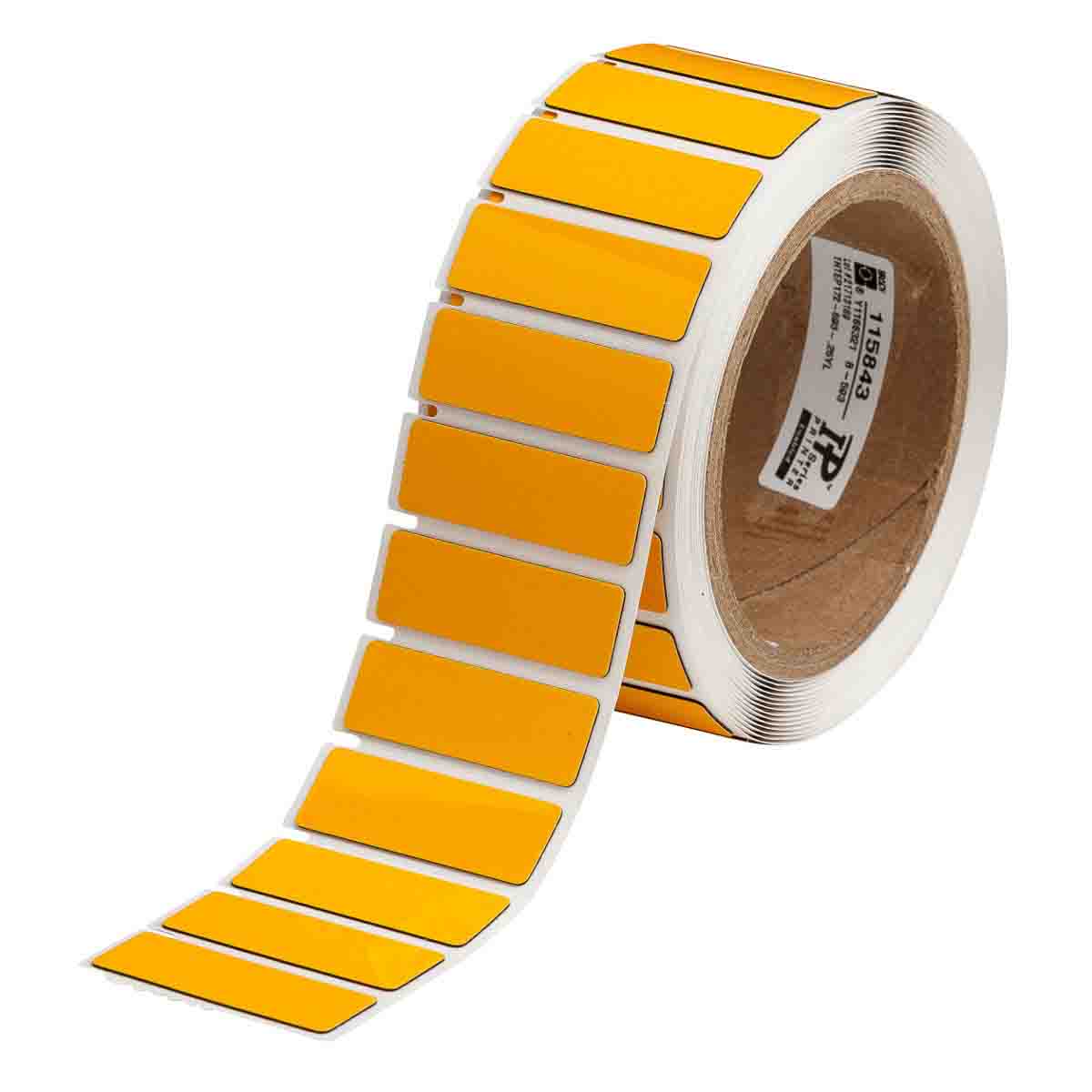 THTEP172-593-.25YL Lbl Polyester 0.59in x 1.77in YL 250/RL