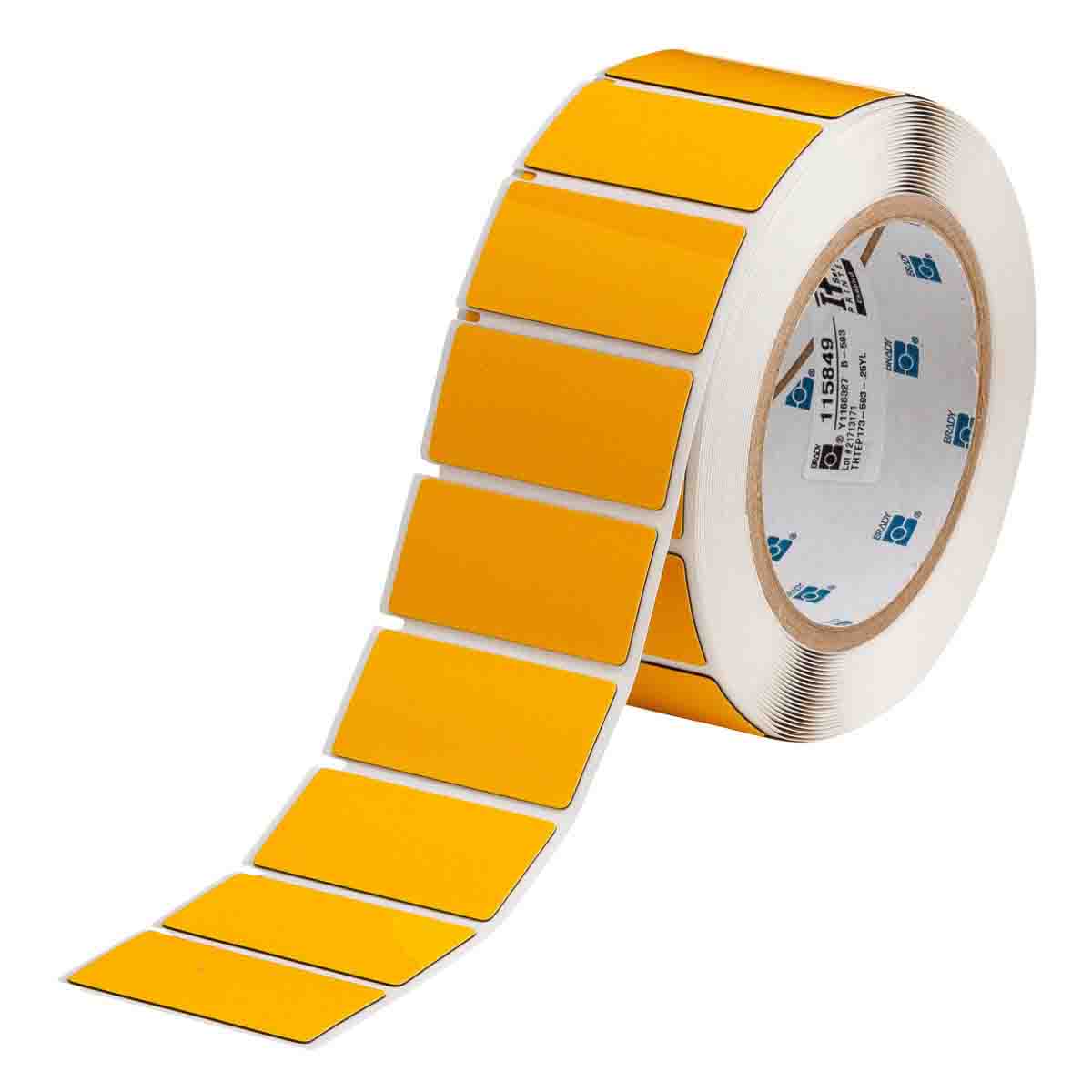 THTEP173-593-.25YL Label Polyester 1in x 2in YL 250/RL