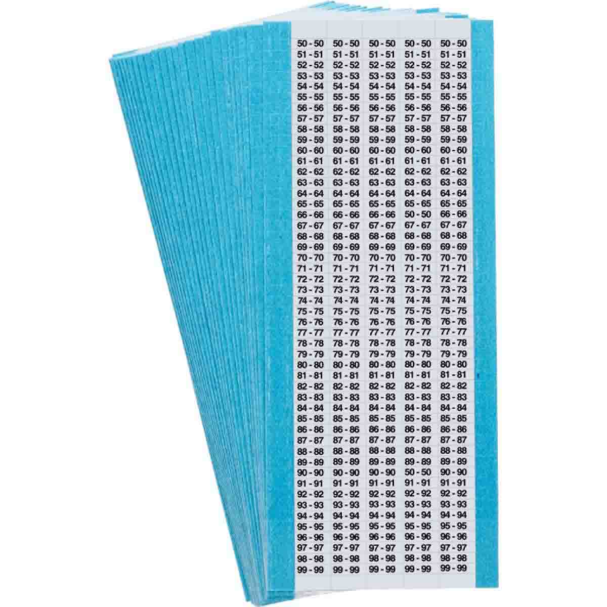TMXM-50-99-PK Wire Marker 0.094in H x 0.31in W 50-99