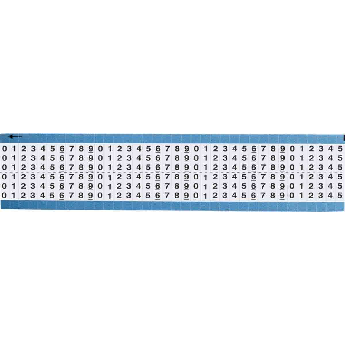 TWM-0-9-SC-PK Wire Marker 0.75in H x 0.25in W, 0 to 9