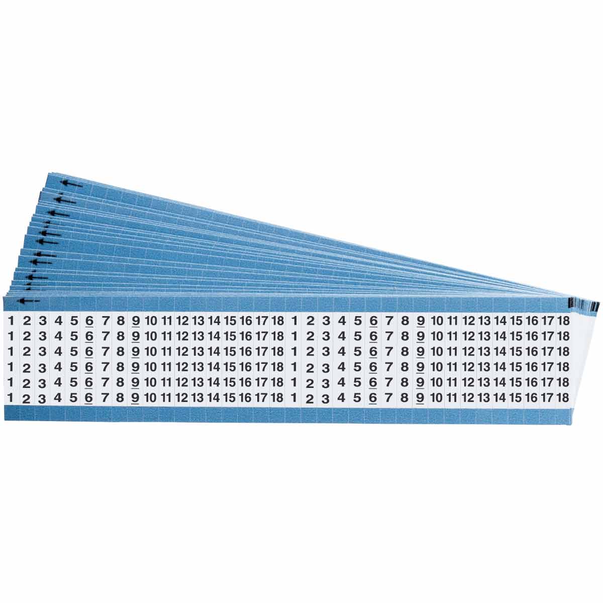 TWM-1-18-PK Wire Marker 1.5in H x 0.45in W, 1 to 18
